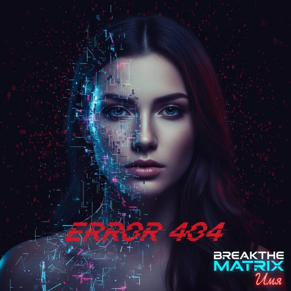 Киберпанк с цифровыми глитчами