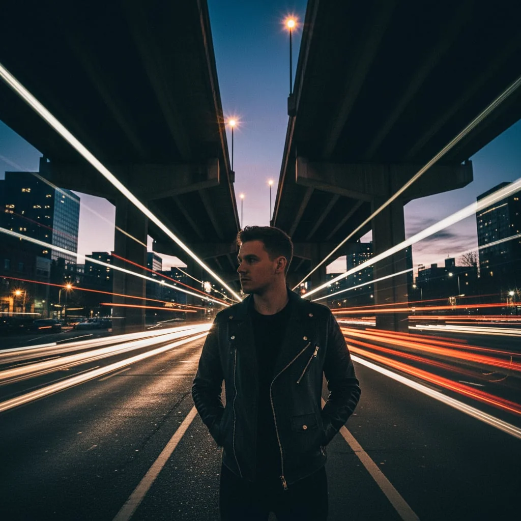 Под мостом в сумерках