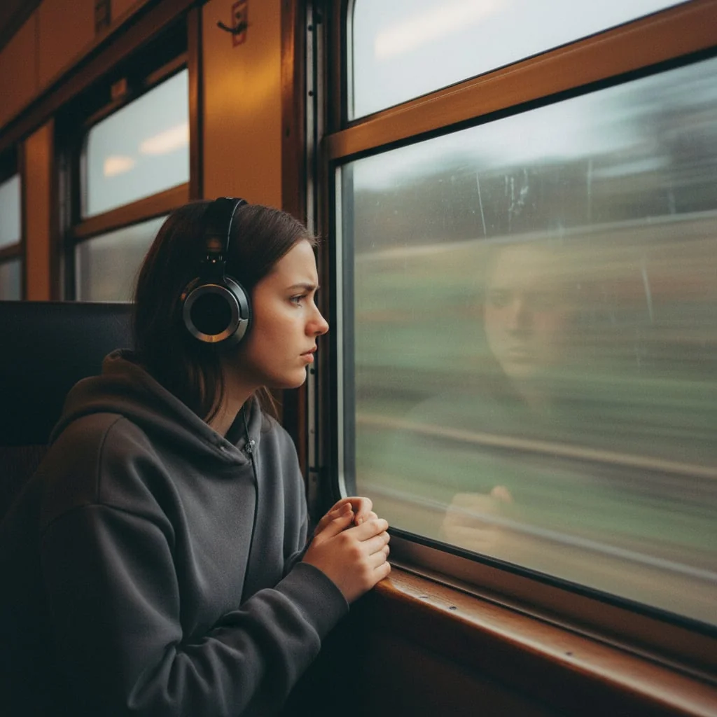 Взгляд в окно поезда